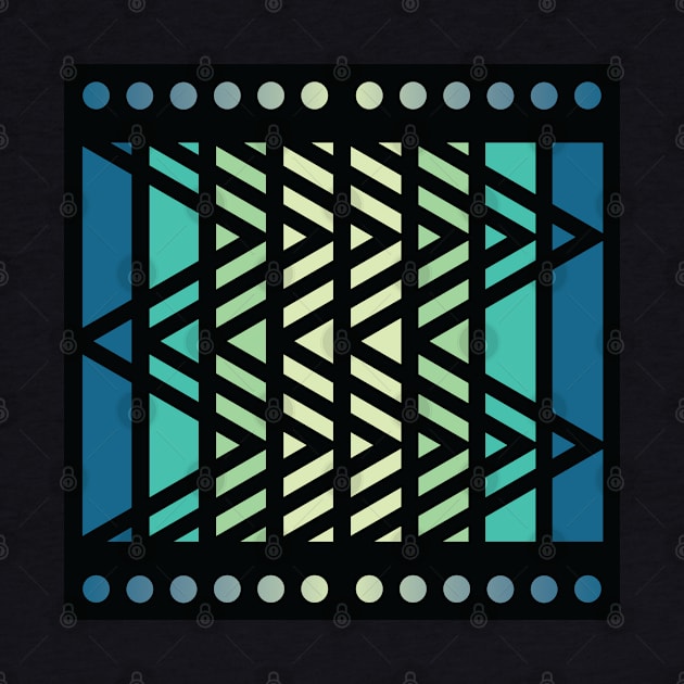 “Dimensional Levels” - V.5 Blue/Green - (Geometric Art) (Dimensions) - Doc Labs by Doc Labs